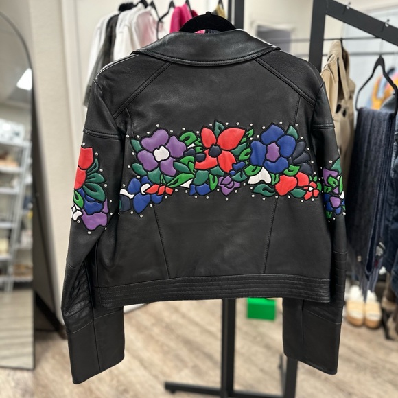 Escada floral leather jacket BNWT - Picture 2 of 3